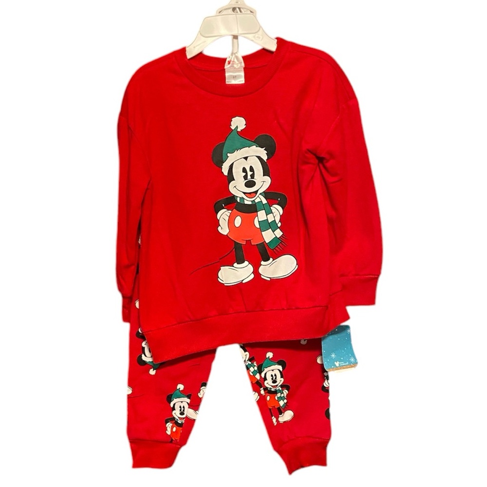Disney Red Mickey Mouse Kids Matching Set